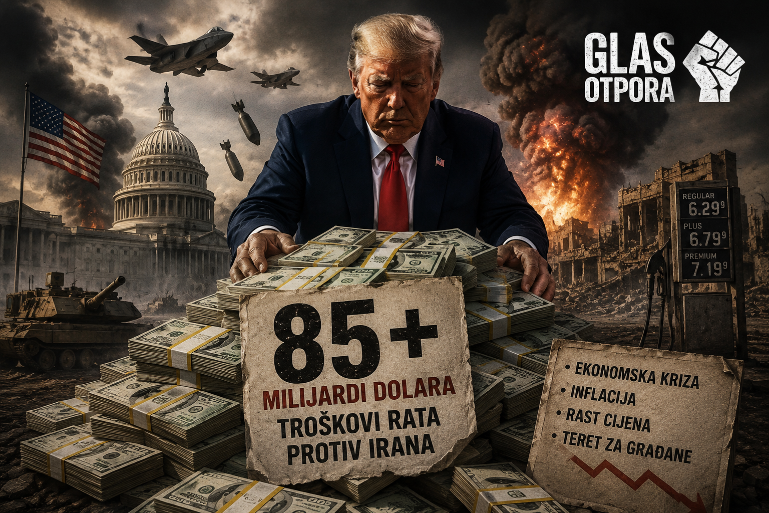 Troškovi američkog rata protiv Irana premašili 85 milijardi dolara